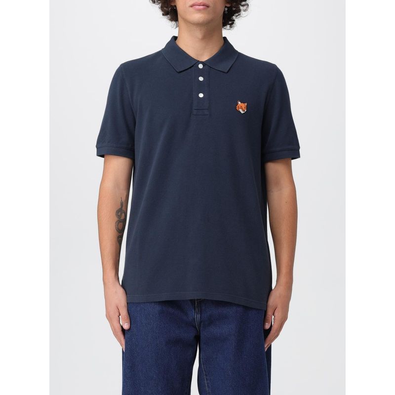 Maison Kitsune Polo Shirt Men Blue